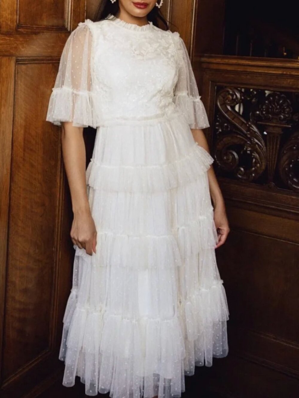 NWT: Ivy City Co Anya Dress in Cream Tulle